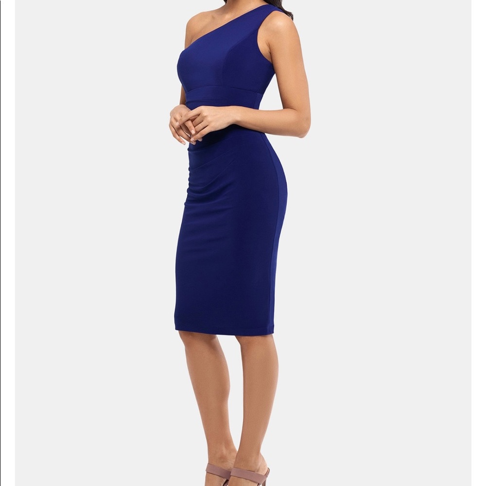 Xscape One Shoulder Sheath Dress